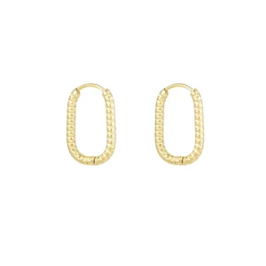 Oorbellen ribbel langwerpig