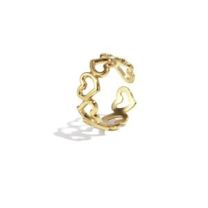 Roestvrijstalen minimalistische ringen Hart