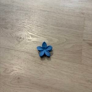 Haarspeld - bloem - blauw - medium