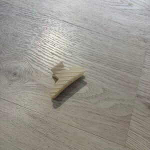 Haarspeld - geribbeld gebroken wit glanzend - medium