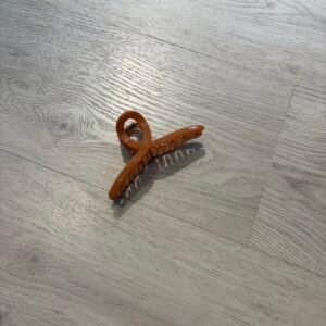 Haarspeld - karamelbruin glanzend - groot