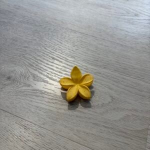 Haarspeld - bloem - geel - medium